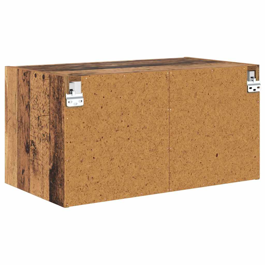 vidaXL Wall Cabinets 2 pcs 68 x 37 x 35 cm Engineered Wood Old Wood