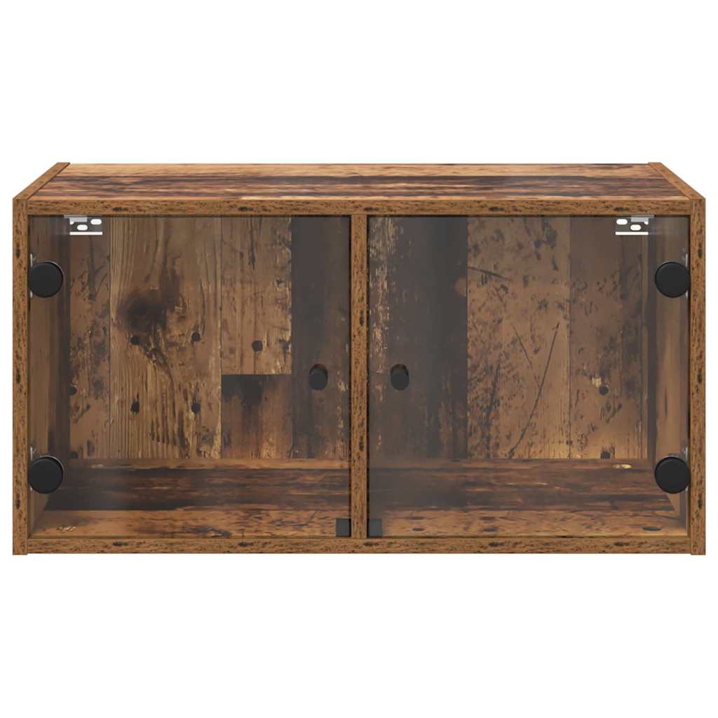 vidaXL Wall Cabinets 2 pcs 68 x 37 x 35 cm Engineered Wood Old Wood