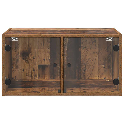 vidaXL Wall Cabinets 2 pcs 68 x 37 x 35 cm Engineered Wood Old Wood