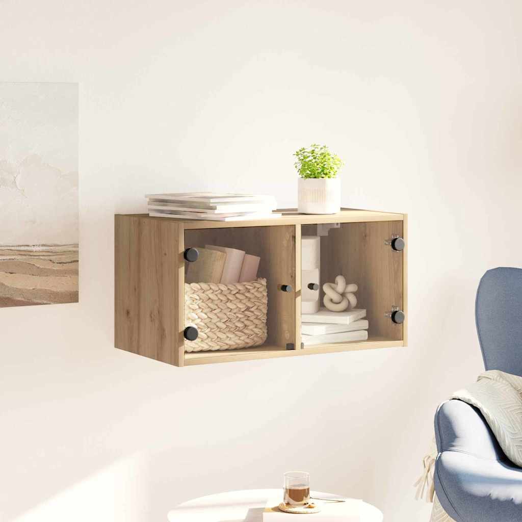 vidaXL Wall Cabinet 68 x 37 x 35 cm Engineered Wood Artisan Oak