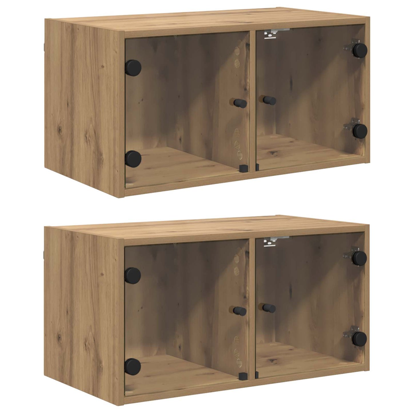 vidaXL Wall Cabinets 2 pcs 68 x 37 x 35 cm Engineered Wood Artisan Oak