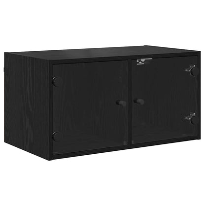 vidaXL Wall Cabinet 68 x 37 x 35 cm Engineered Wood Black Oak