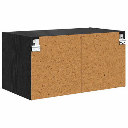 vidaXL Wall Cabinet 68 x 37 x 35 cm Engineered Wood Black Oak