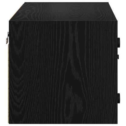 vidaXL Wall Cabinet 68 x 37 x 35 cm Engineered Wood Black Oak