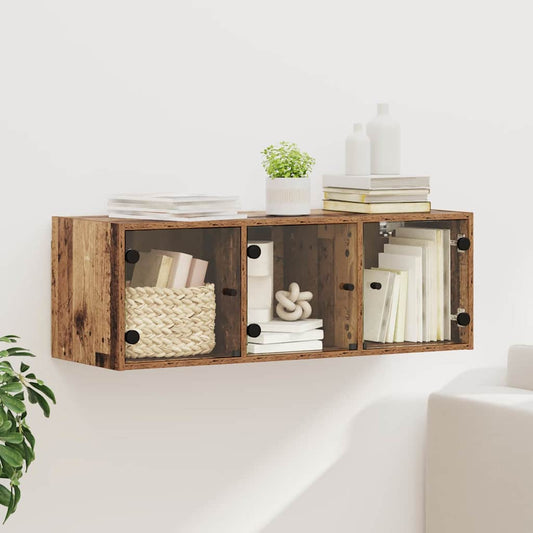 vidaXL Wall Cabinet Old Wood 102 x 37 x 35 cm Engineered Wood