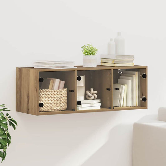 vidaXL Wall Cabinet 102 x 37 x 35 cm Engineered Wood Artisan Oak