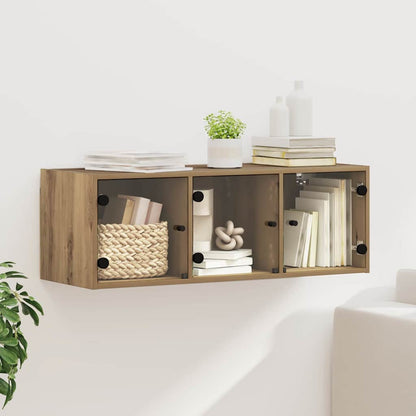 vidaXL Wall Cabinet 102 x 37 x 35 cm Engineered Wood Artisan Oak