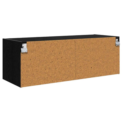 vidaXL Wall Cabinet Black Oak 102 x 37 x 35 cm Engineered Wood