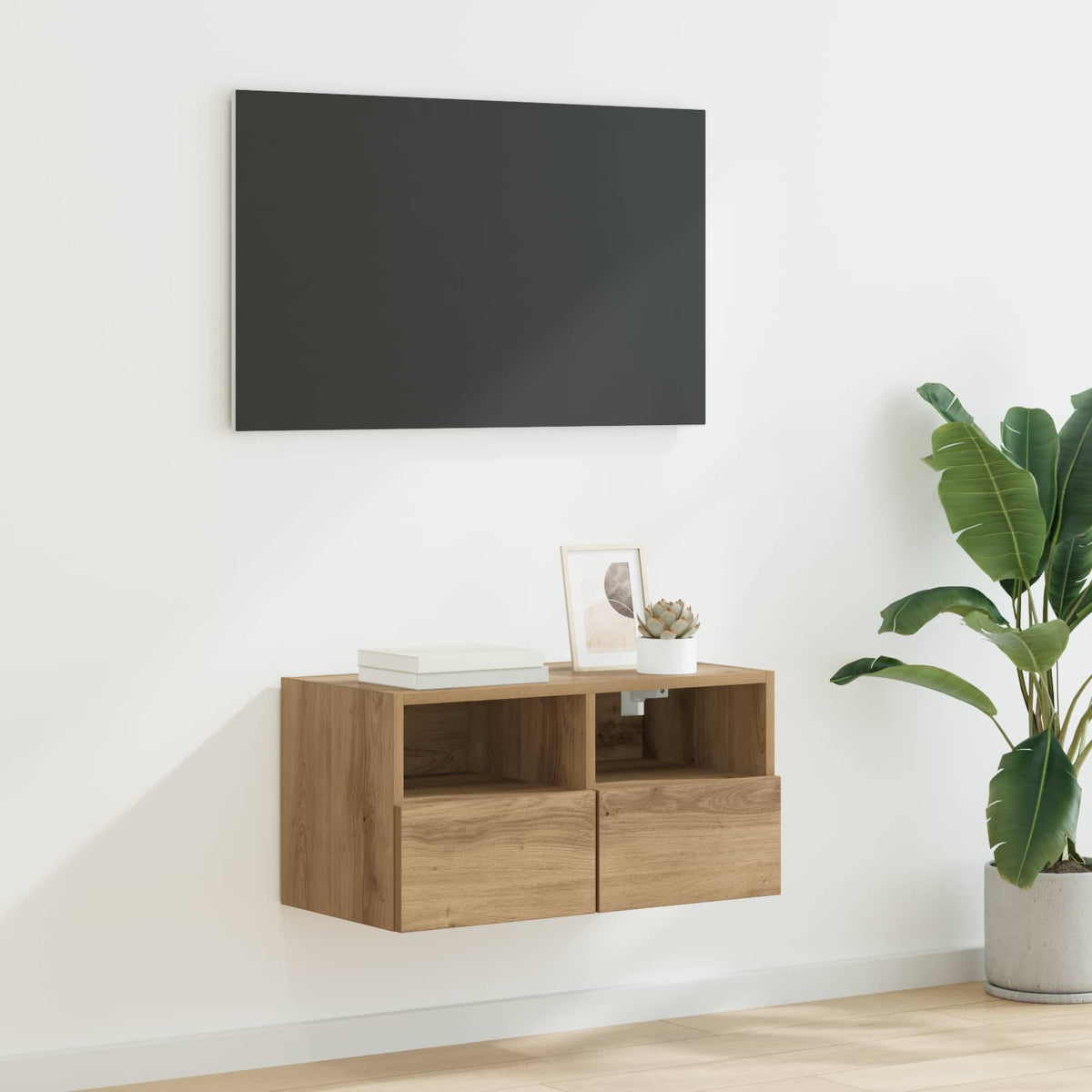 vidaXL TV Wall Cabinet 60 x 30 x 30 cm Artisan Oak Engineered Wood