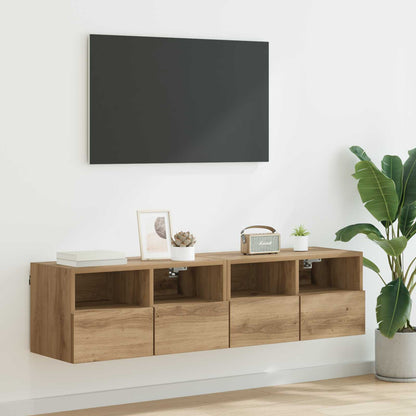 vidaXL TV Wall Cabinets 2 pcs Artisan Oak Engineered Wood