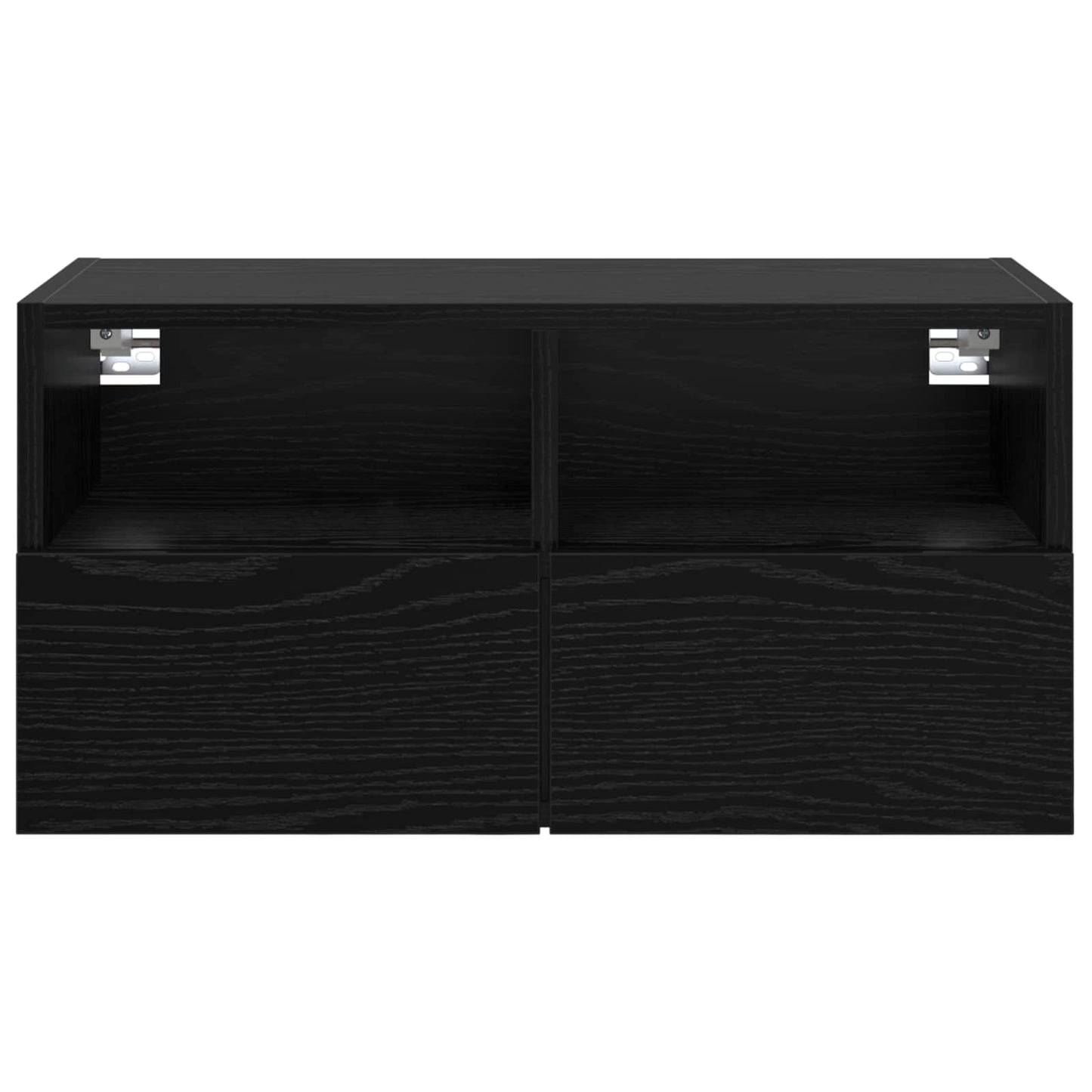 vidaXL TV Wall Cabinet Black Oak 60 x 30 x 30 cm Engineered Wood