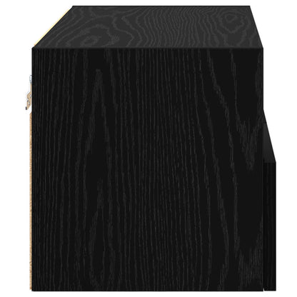 vidaXL TV Wall Cabinet Black Oak 60 x 30 x 30 cm Engineered Wood