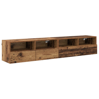 vidaXL TV Wall Cabinets 2 pcs Old Wood Engineered Wood