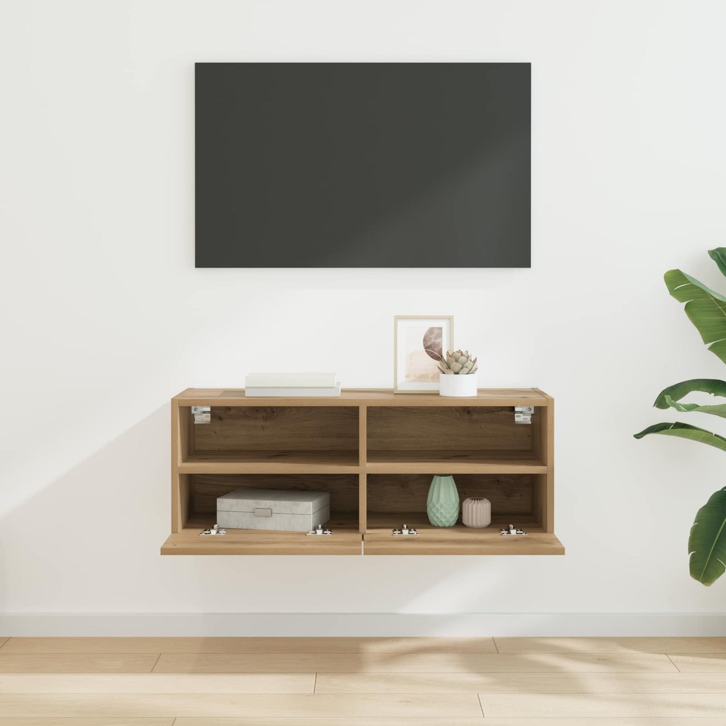 vidaXL TV Wall Cabinet 80 x 30 x 30 cm Artisan Oak Engineered Wood