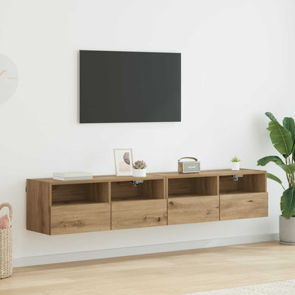 vidaXL TV Wall Cabinets 2 pcs Artisan Oak Engineered Wood