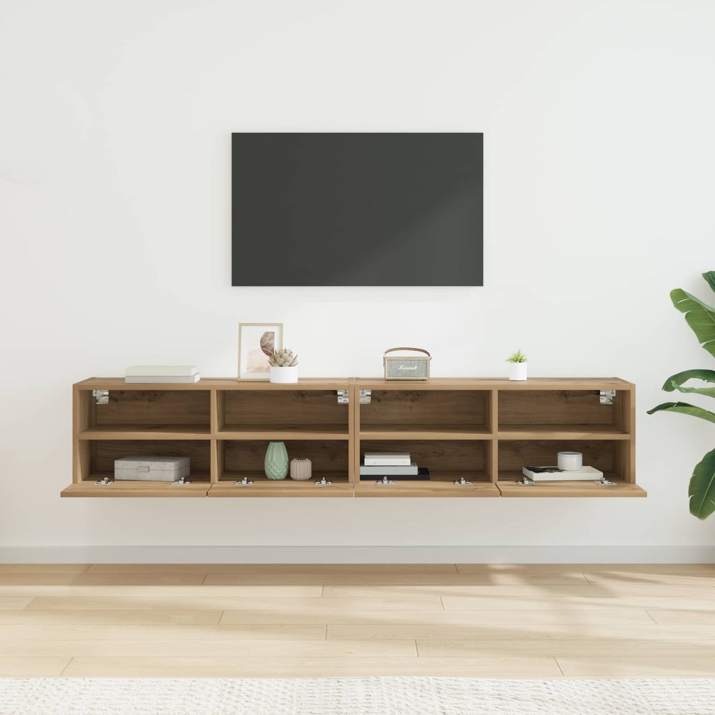 vidaXL TV Wall Cabinets 2 pcs Artisan Oak Engineered Wood
