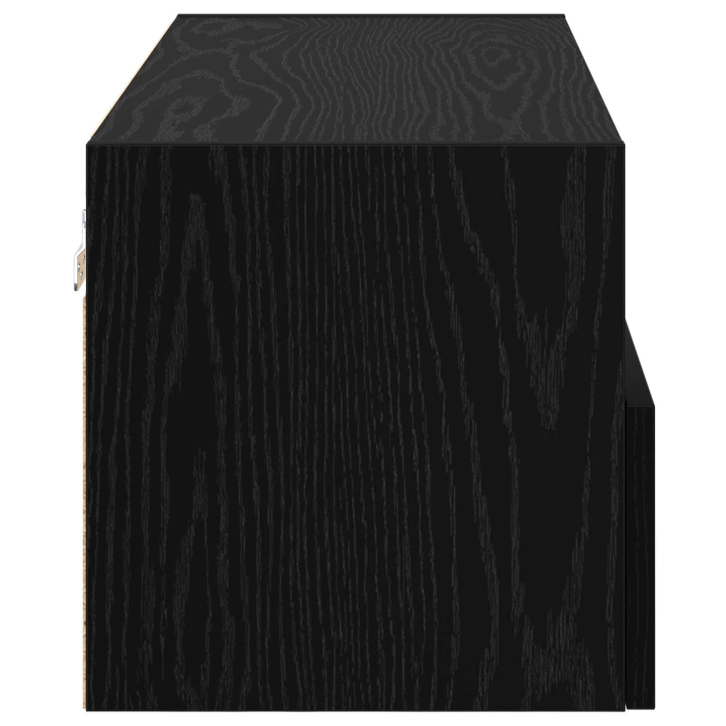 vidaXL TV Wall Cabinets Wall-mounted 2 pcs Black Oak 80 x 30 x 30 cm
