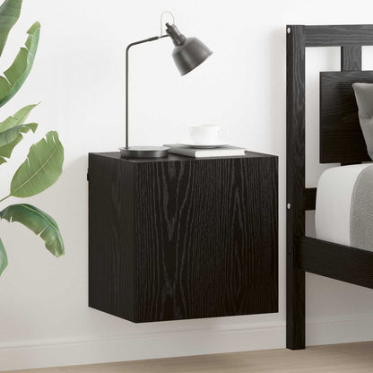 vidaXL TV Wall Cabinet Black Oak 40.5x30x40cm Engineered Wood