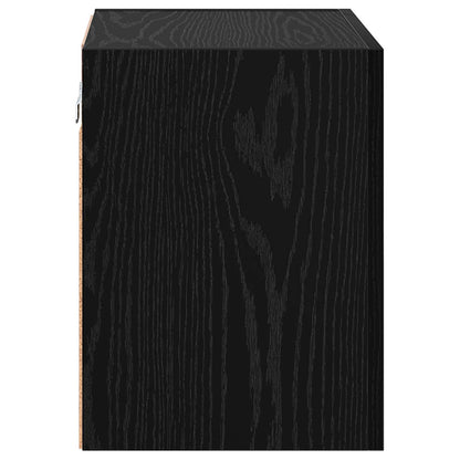 vidaXL TV Wall Cabinet Black Oak 40.5x30x40cm Engineered Wood