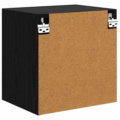 vidaXL TV Wall Cabinets 2 pcs Black Oak 40.5x30x40cm Engineered Wood