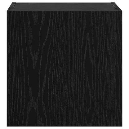 vidaXL TV Wall Cabinets 2 pcs Black Oak 40.5x30x40cm Engineered Wood