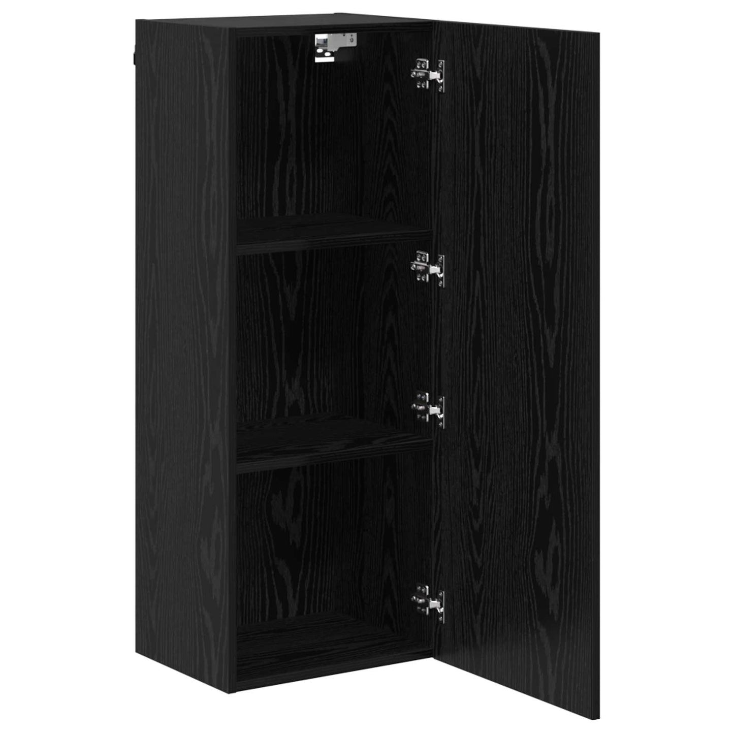 vidaXL TV Wall Cabinet Black Oak 40.5 x 30 x 102 cm Engineered Wood