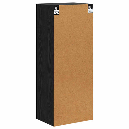 vidaXL TV Wall Cabinet Black Oak 40.5 x 30 x 102 cm Engineered Wood