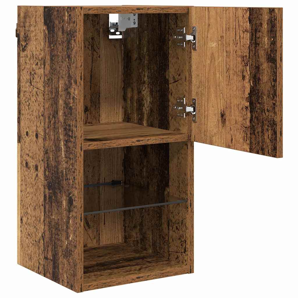 vidaXL Wall-mounted TV Cabinet with LED Old Wood 30.5 x 30 x 60 cm