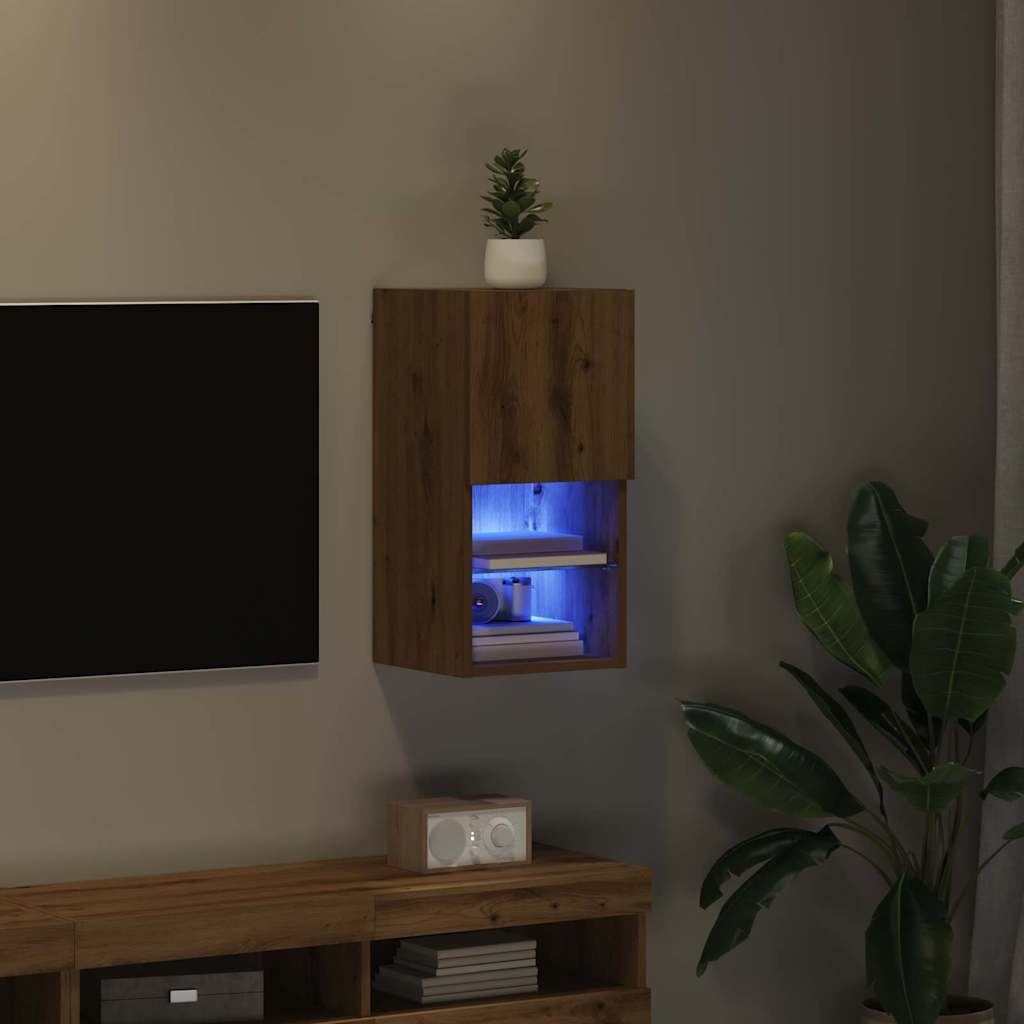 vidaXL Wall-mounted TV Cabinet 30.5 x 30 x 60 cm Artisan Oak