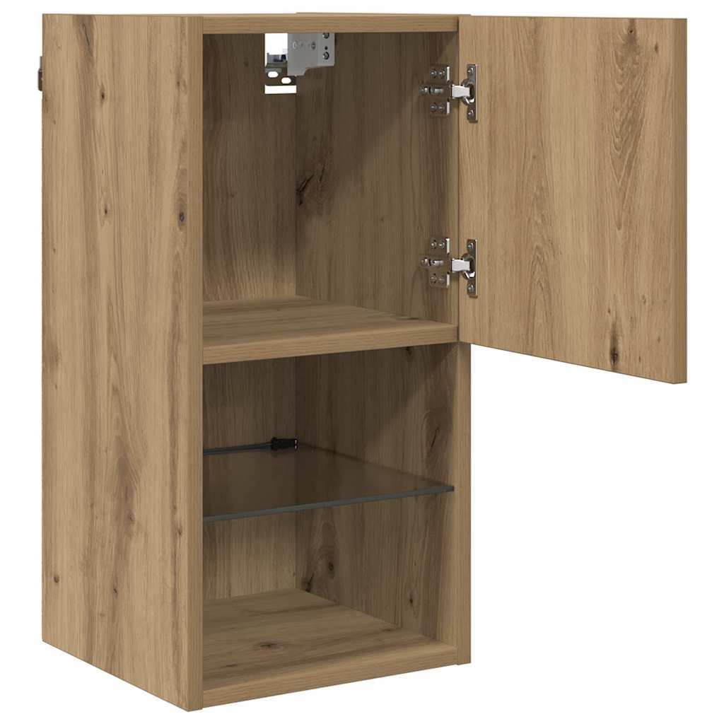 vidaXL Wall-mounted TV Cabinet 30.5 x 30 x 60 cm Artisan Oak