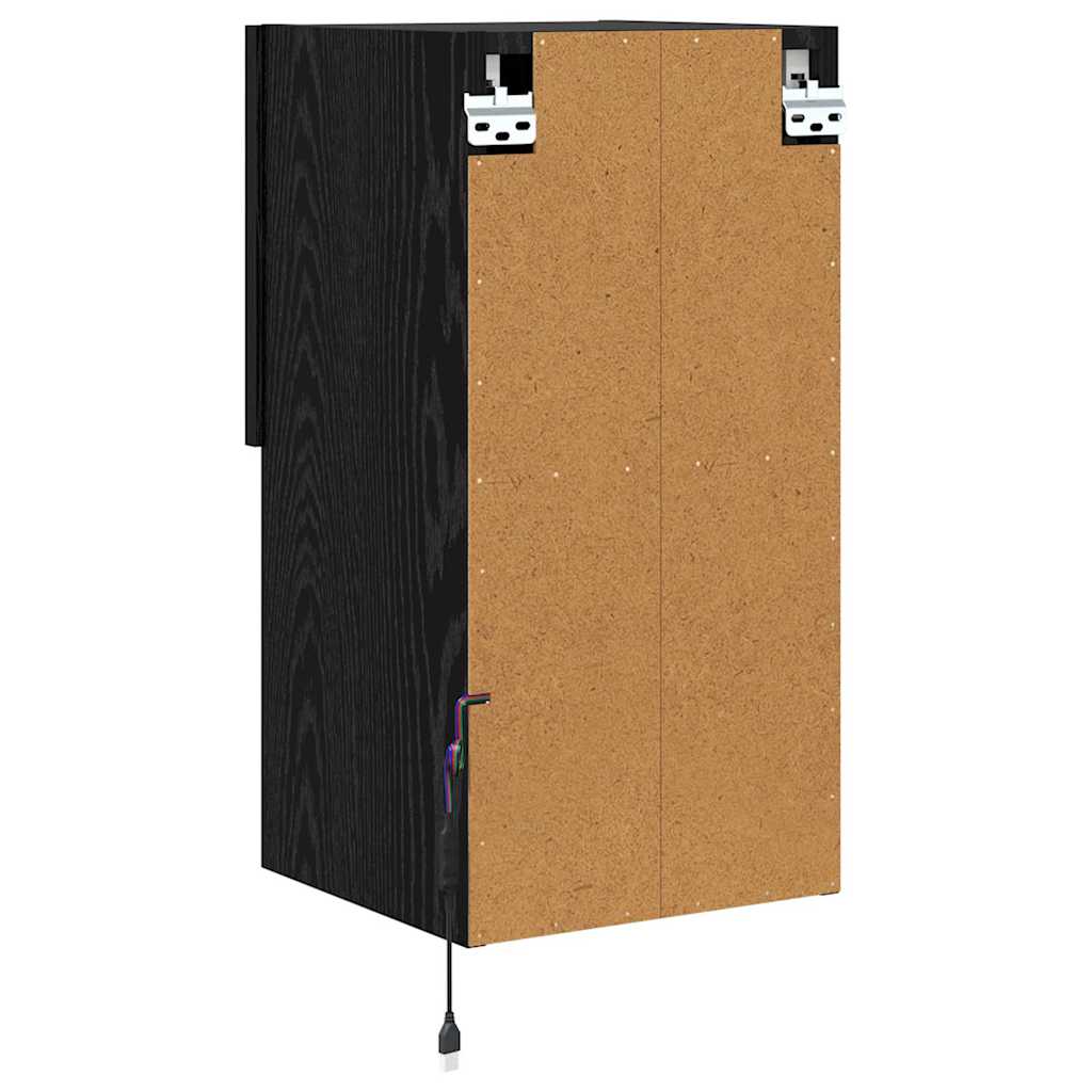 vidaXL Wall-mounted TV Cabinets 2 pcs Black Oak 30.5 x 30 x 60 cm