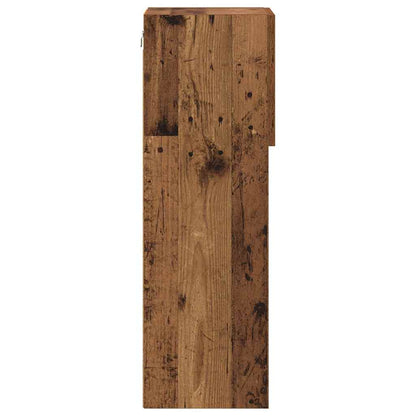 vidaXL Wall-mounted TV Cabinet with LED Old Wood 30.5 x 30 x 90 cm
