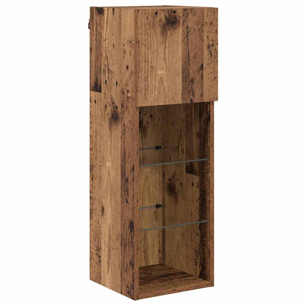 vidaXL Wall-mounted TV Cabinets 2 pcs Old Wood 30.5 x 30 x 90 cm