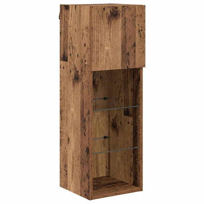 vidaXL Wall-mounted TV Cabinets 2 pcs Old Wood 30.5 x 30 x 90 cm