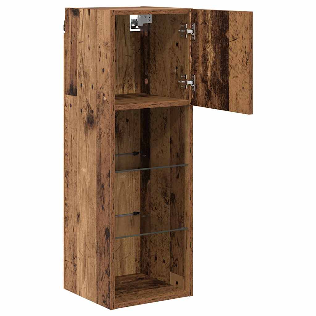 vidaXL Wall-mounted TV Cabinets 2 pcs Old Wood 30.5 x 30 x 90 cm