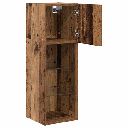 vidaXL Wall-mounted TV Cabinets 2 pcs Old Wood 30.5 x 30 x 90 cm