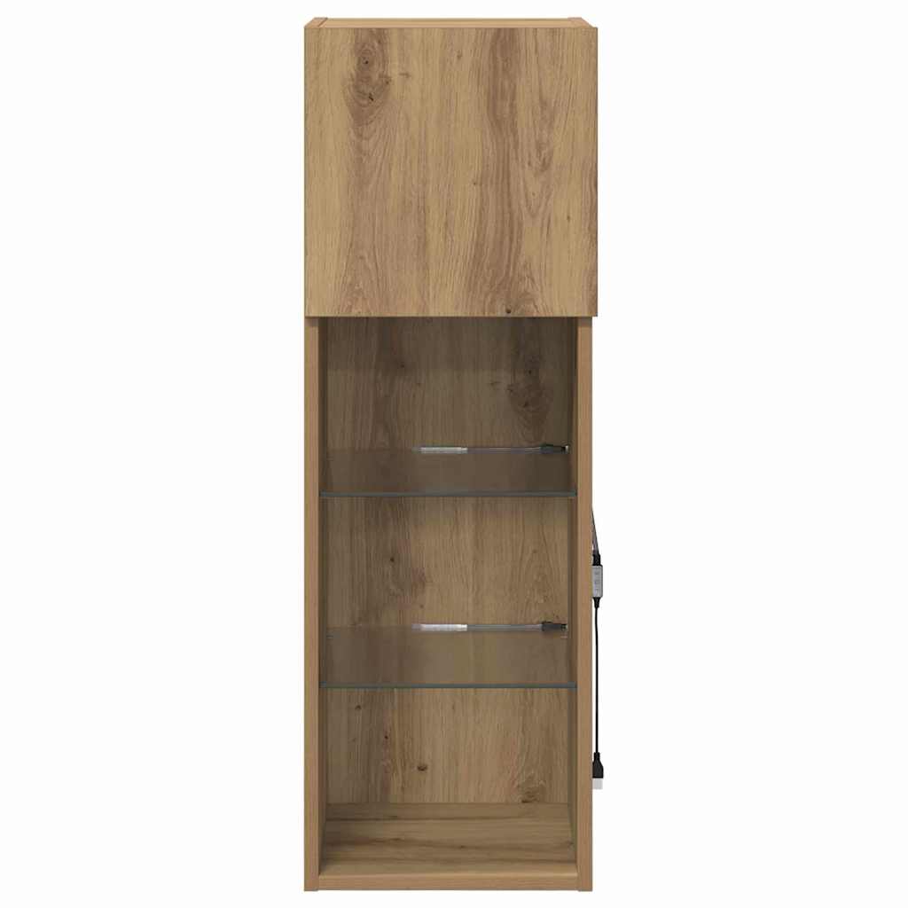 vidaXL Wall-mounted TV Cabinet 30.5 x 30 x 90 cm Artisan Oak