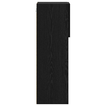 vidaXL Wall-mounted TV Cabinets 2 pcs Black Oak 30.5 x 30 x 90 cm