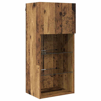 vidaXL Wall-mounted TV Cabinet with LED Old Wood 40.5 x 30 x 90 cm