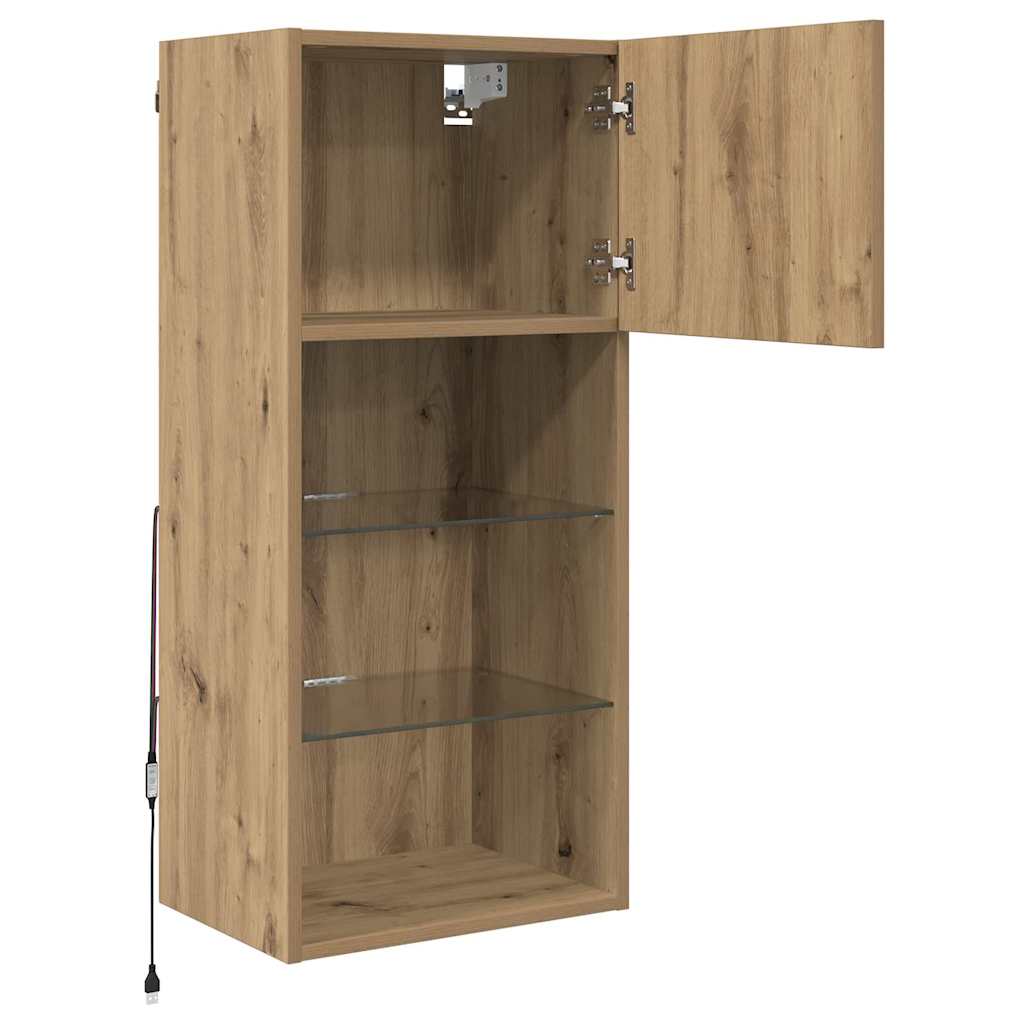 vidaXL Wall-mounted TV Cabinet 40.5 x 30 x 90 cm Artisan Oak