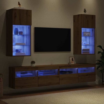 vidaXL Wall-mounted TV Cabinets 2 pcs Artisan Oak Engineered Wood