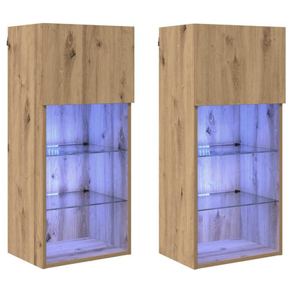 vidaXL Wall-mounted TV Cabinets 2 pcs Artisan Oak Engineered Wood