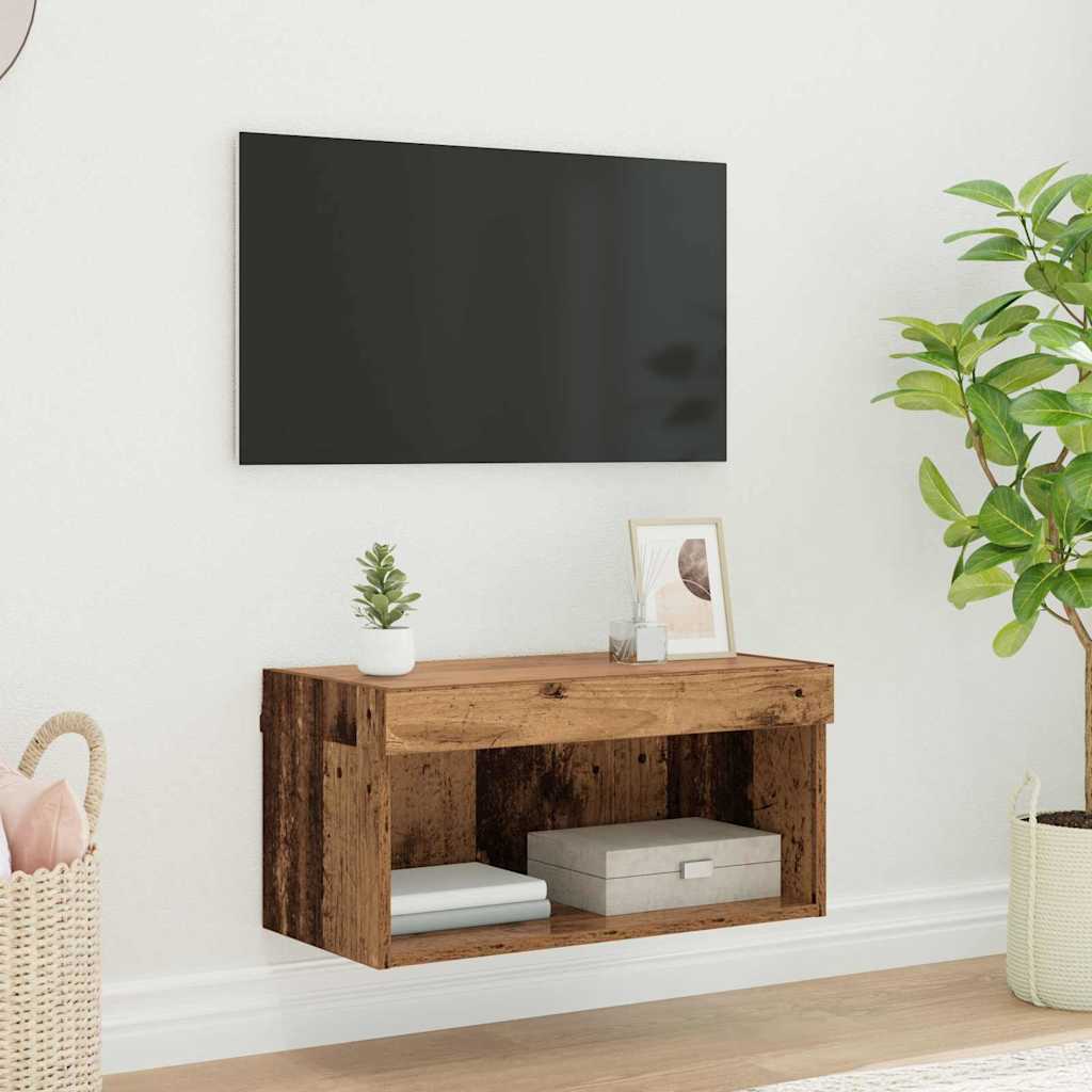 vidaXL TV Cabinet Set Old Wood 60 x 30 x 30 cm Engineered Wood