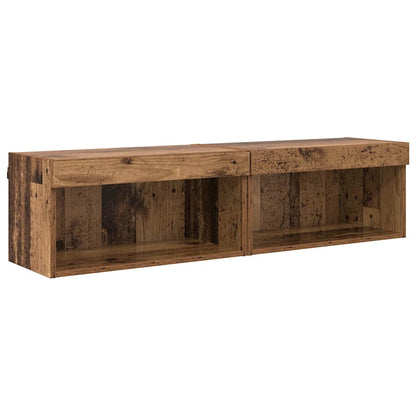 vidaXL TV Cabinet Set 2 pcs Old Wood 60 x 30 x 30 cm Engineered Wood