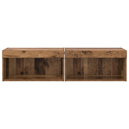 vidaXL TV Cabinet Set 2 pcs Old Wood 60 x 30 x 30 cm Engineered Wood