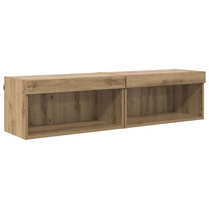 vidaXL TV Cabinet Set 2 pcs Artisan Oak Engineered Wood