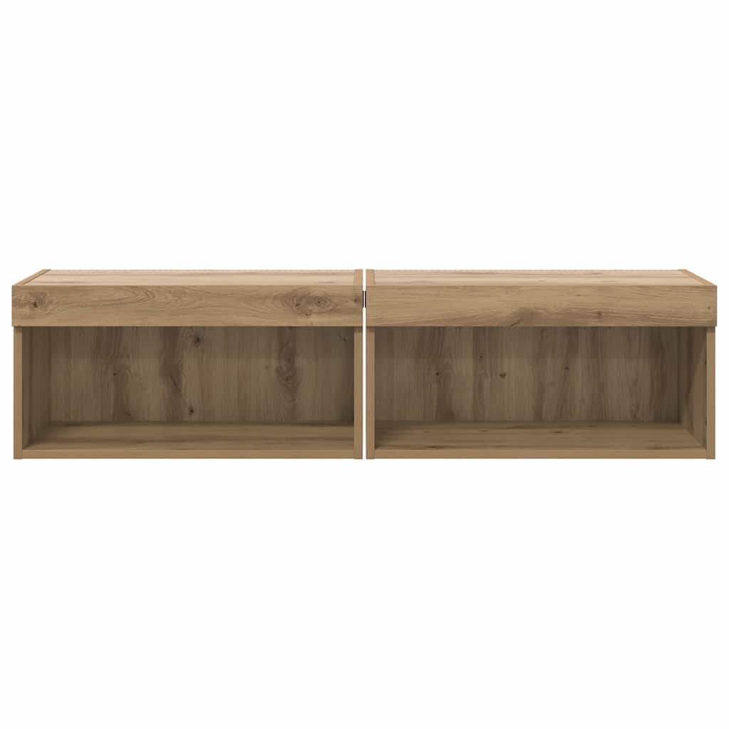 vidaXL TV Cabinet Set 2 pcs Artisan Oak Engineered Wood