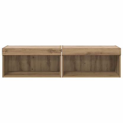 vidaXL TV Cabinet Set 2 pcs Artisan Oak Engineered Wood