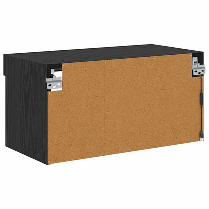 vidaXL TV Cabinet Set Black Oak 60 x 30 x 30 cm Engineered Wood