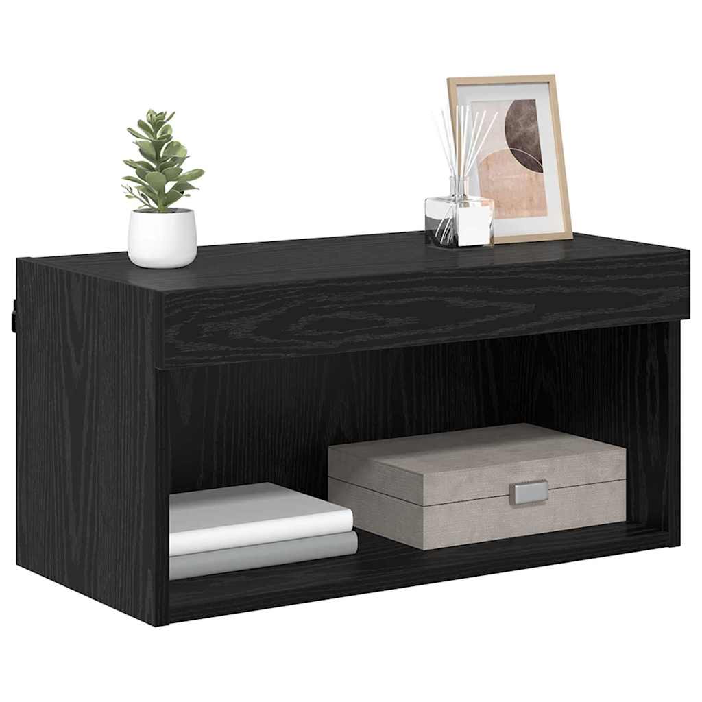 vidaXL TV Cabinet Set Black Oak 60 x 30 x 30 cm Engineered Wood